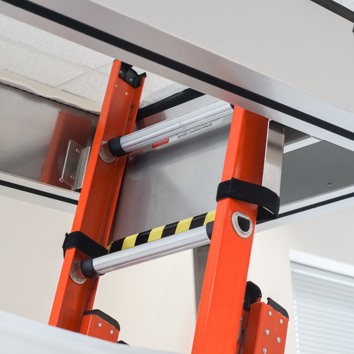 Ladder inside the AG8000 Mobile Dust Containment Cart