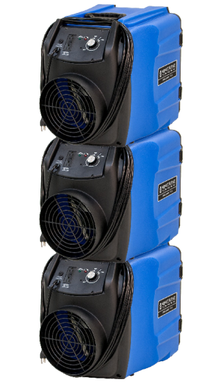 3 stacks of PRED750 Portable Air Scrubber