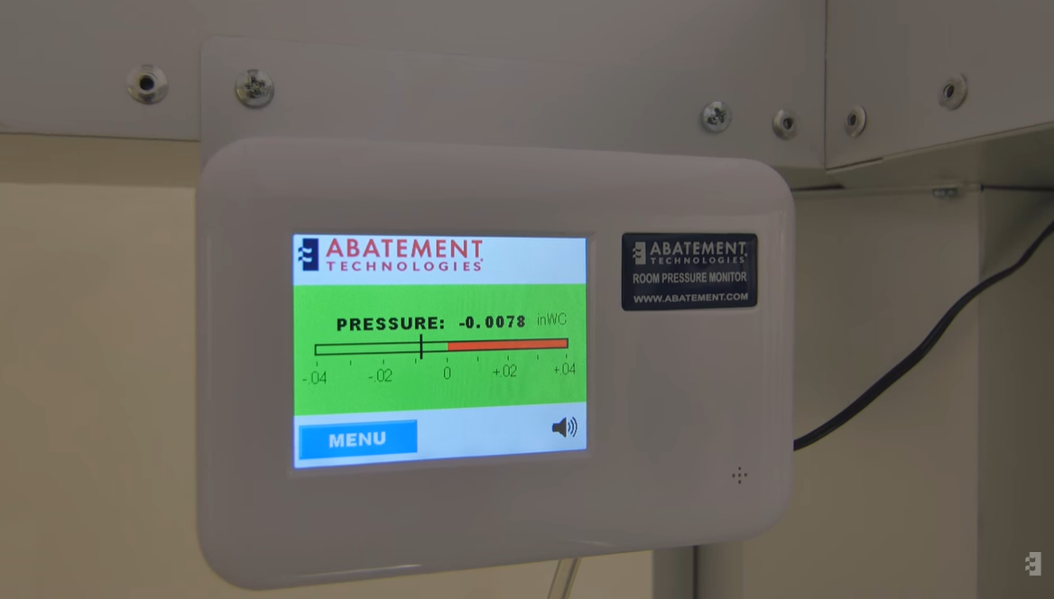 Room Pressure Monitor display while using