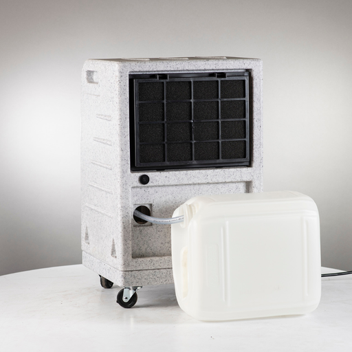 Side view of EBac RM40-P Industrial Dehumidifier in white background
