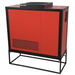 EBac CD425-D Industrial Dehumidifier mounted on a black stand, featuring a red body and black top, with the capacity to extract 285 PPD and deliver 1,750 CFM, model number 10146BR-US
