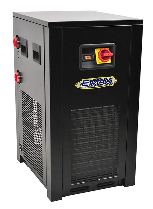 Front view of an Airbase by Emax 144CFM 115V refrigerated air dryer with control panel visible