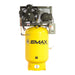 Front view of EMAX E450 Series 10HP 3 Cylinder Piston Air Compressor, 120 Gallon, with Silent Air System