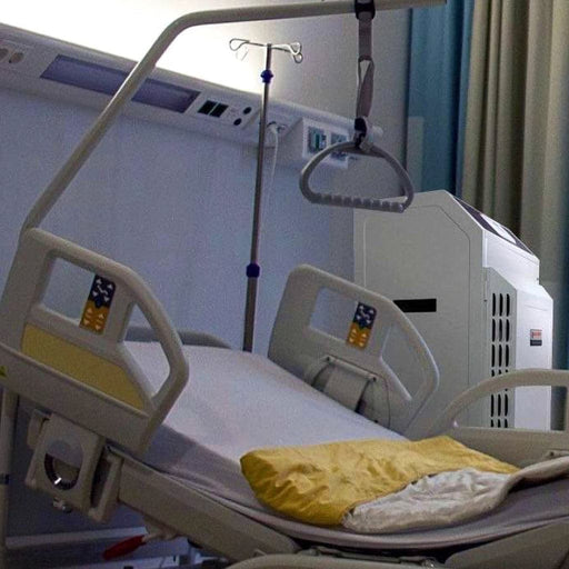 HEPA-CARE® HC800FD beside a hospital bed