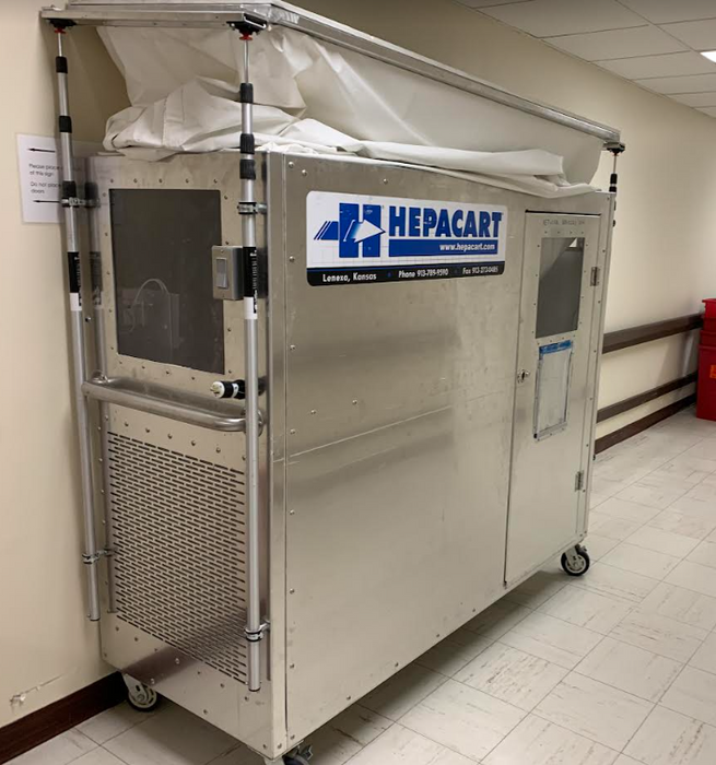 HEPACART 74" / 55" Classic Mobile Containment Unit with Built-in Air Scrubber