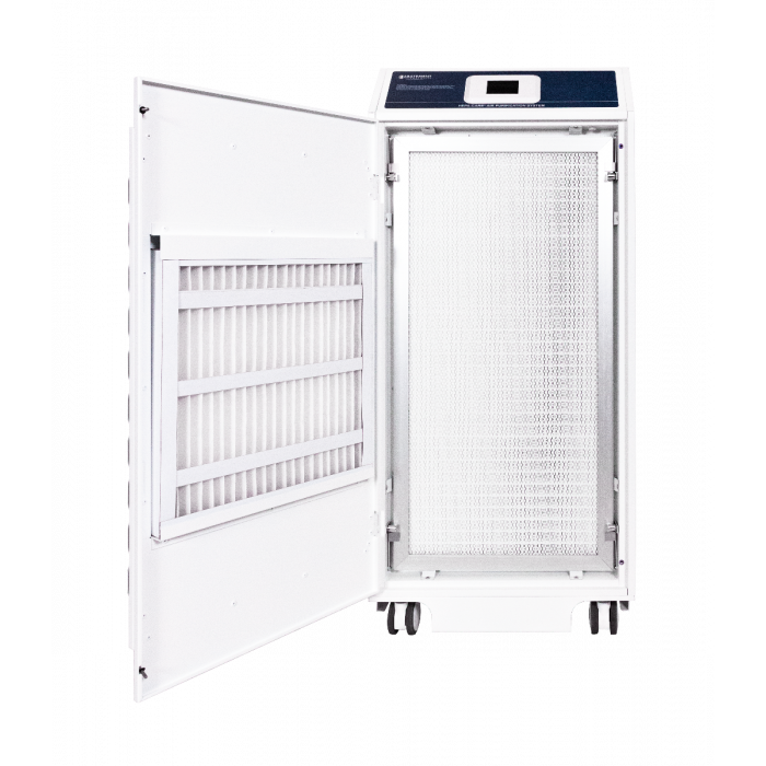 Opened door of HEPA-CARE® Portable Air Purification System HC800FD