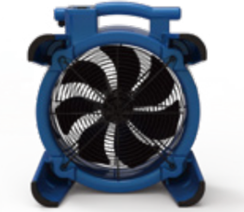 A blue colored Airrex AF-2300 axial air mover with 4 adjustable positions for fast drying