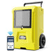 Yellow Colored Storm DP Single Voltage WIFI Dehumidifier in White Background