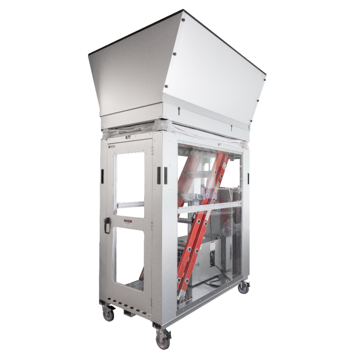 Top extension attached to AIRE GUARDIAN® Mobile Dust Containment Cart AG8000