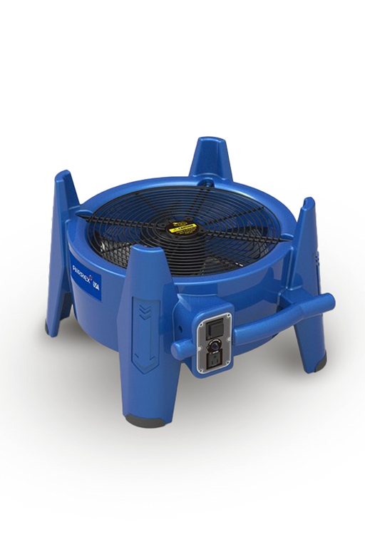 Blue Airrex AF-2300 axial air mover for water damage restoration and construction.