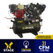 EMAX E450 G Honda GX truck mount stationary air compressor highlighting 2 stage pressure lube pump and 31 CFM at 100 PSI