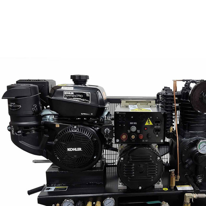 Kohler engine and generator assembly mounted on the EMAX E450 G 3 in 1 system