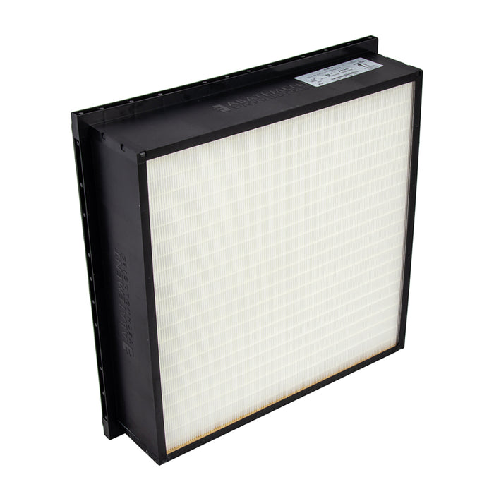 Final stage HEPA mini pleat filter rated 99.97 percent at 0.3 microns with microglass media and urethane foam gasket for Abatement Technologies air scrubbers