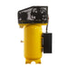 Yellow vertical silent air industrial piston air compressor from the EMAX E250S series
