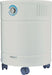 AllerAir AirMedic Pro 5 Ultra air purifier in sandstone color with control dial on a white background.